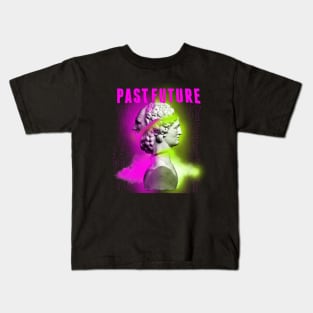 Janus Mythology Vaporwave Pink and Green Kids T-Shirt